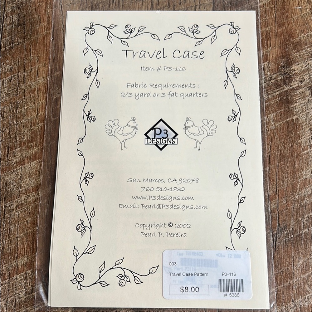 Floral Travel Case Pattern - Picture 2 of 2